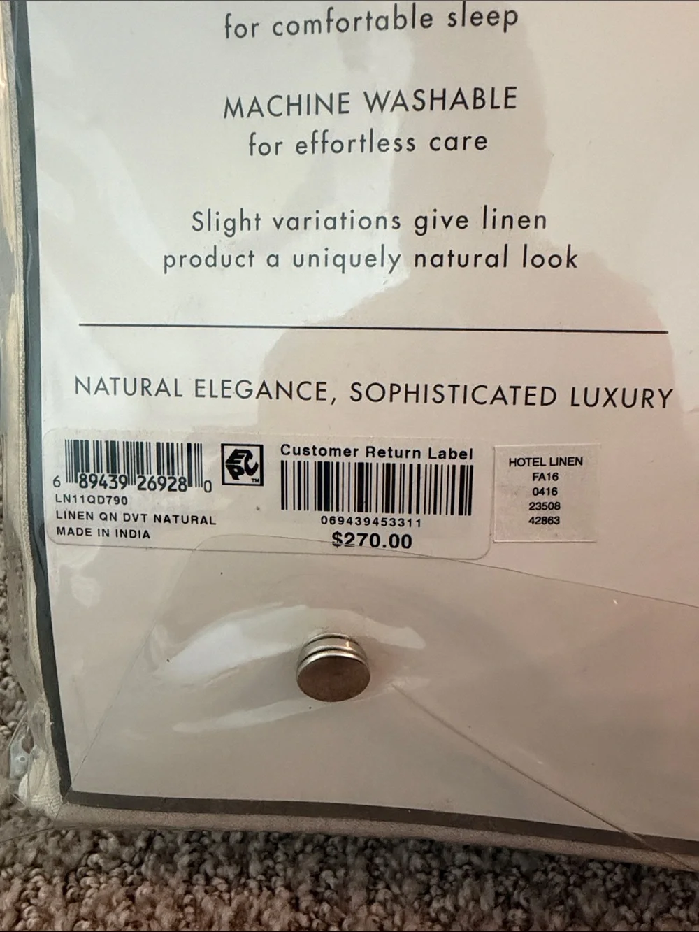 Hotel Collection Linen Comforter Cover